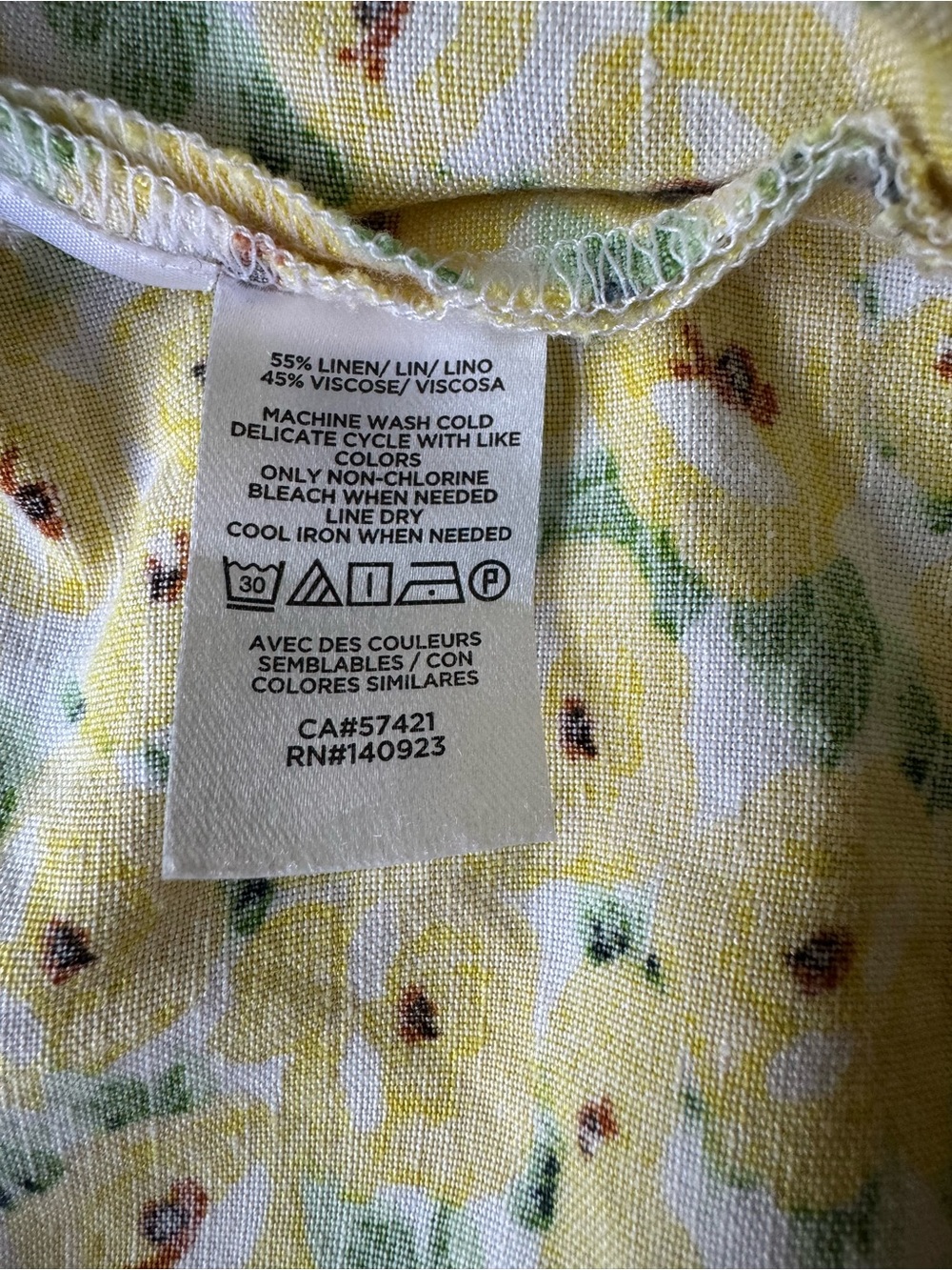 Loft Yellow Floral Skirt 8 - Picture 4 of 4